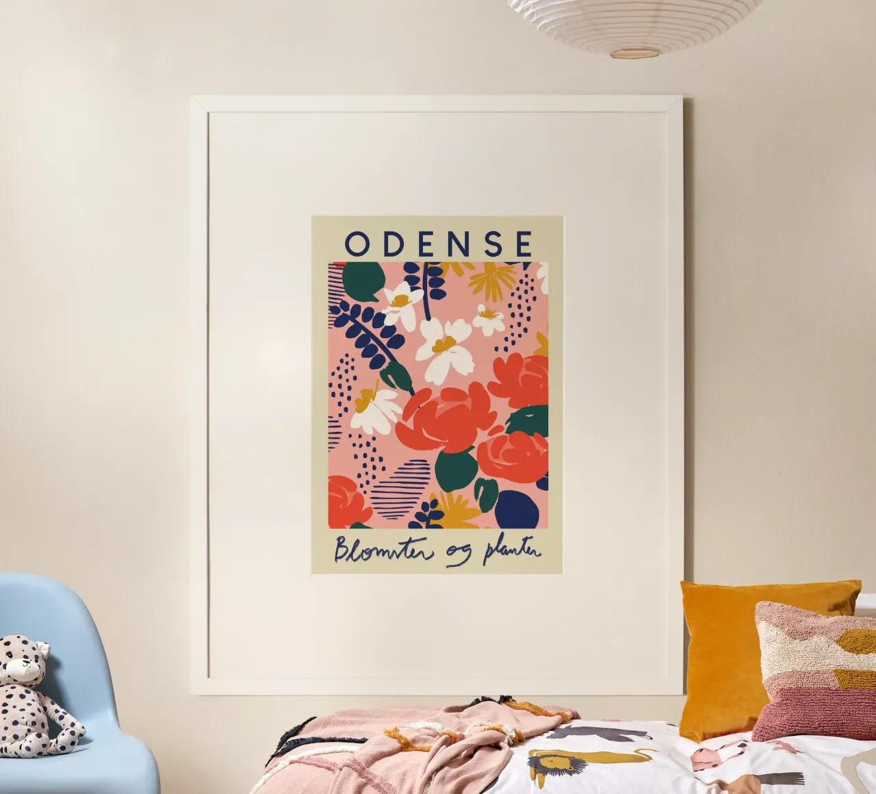 Giardino botanico di Odense - Stampa floreale astratta danese poster da homdeco