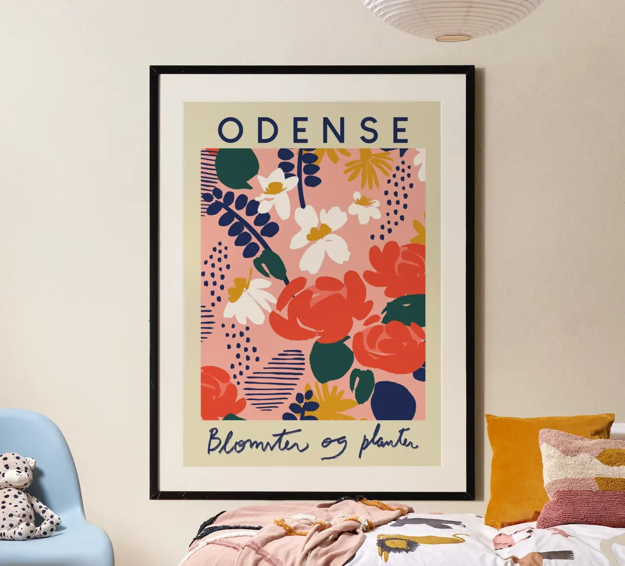 Giardino botanico di Odense - Stampa floreale astratta danese poster da homdeco