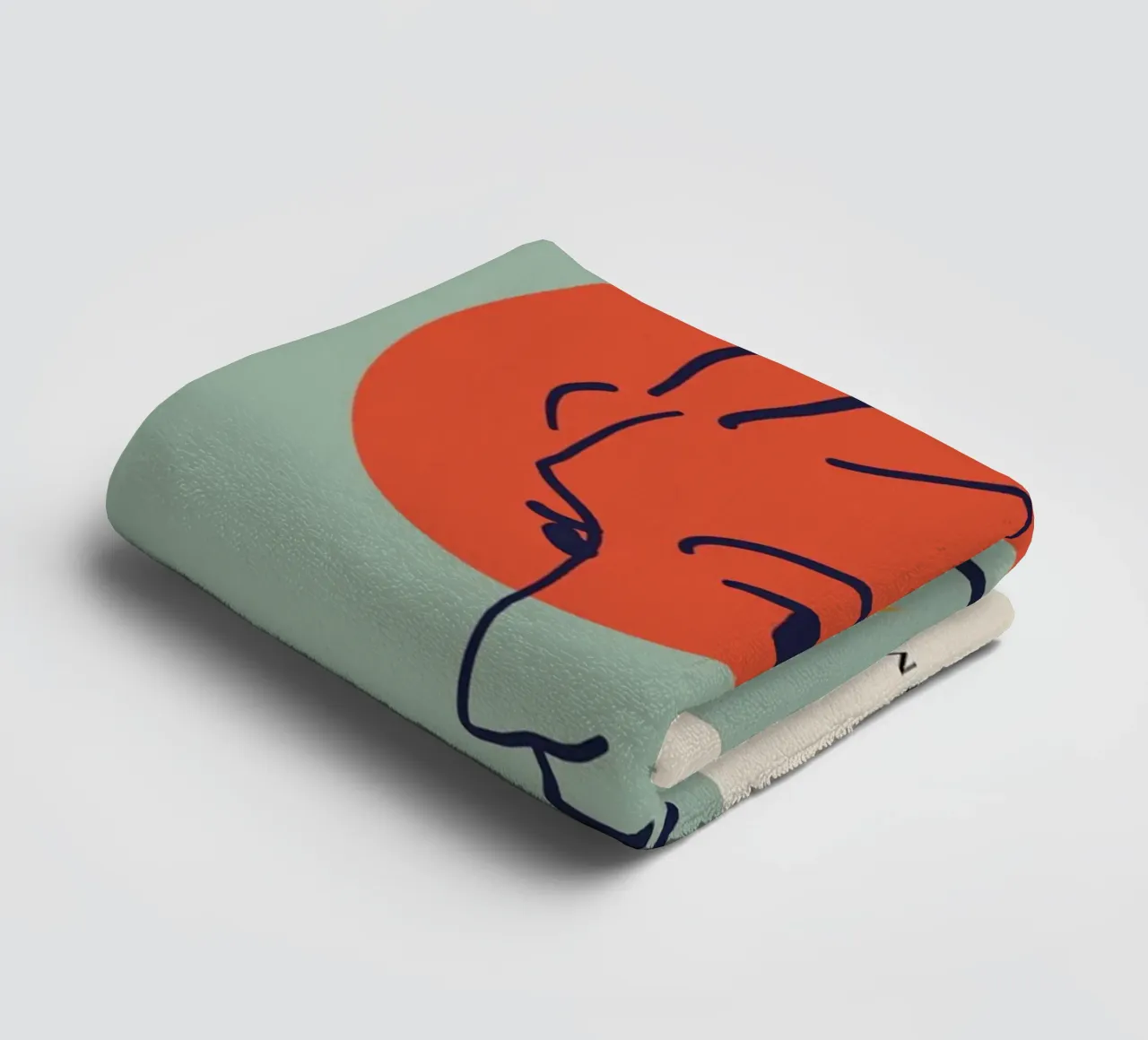 Nice Côte d'Azur - Modern Abstract Art Print towel by homdeco