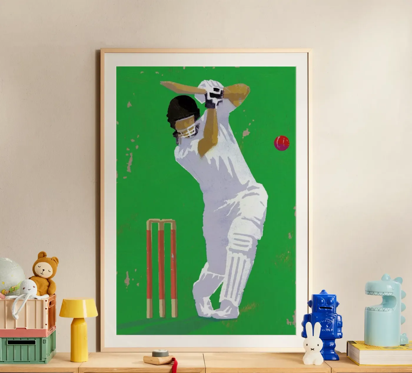Cricket poster van Andy Bridge