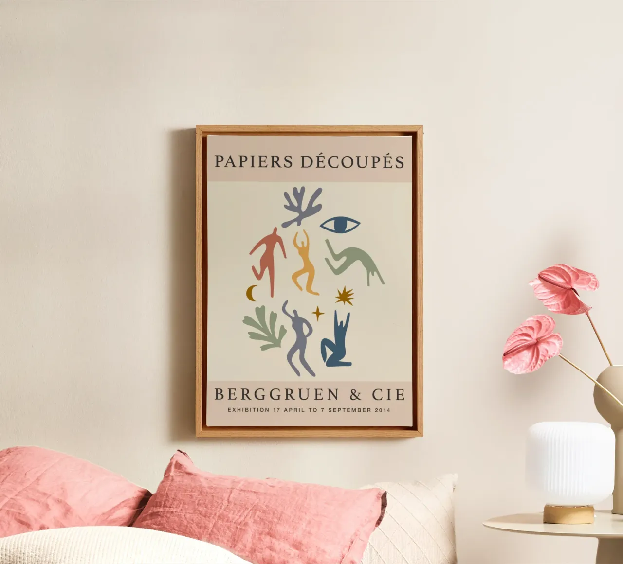 Matisse "Papiers Découpés" Berggruen Tentoonstelling Abstract Pri canvas met Baklijst van homdeco