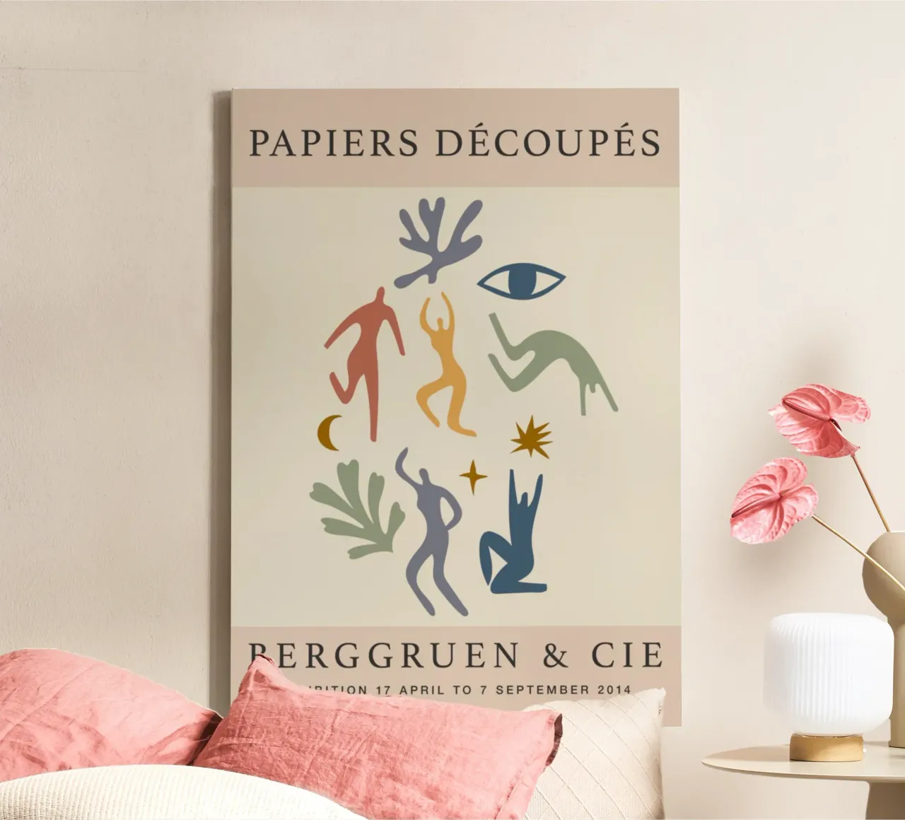 Matisse "Papiers Découpés" Berggruen Tentoonstelling Abstract Pri canvas met Baklijst van homdeco