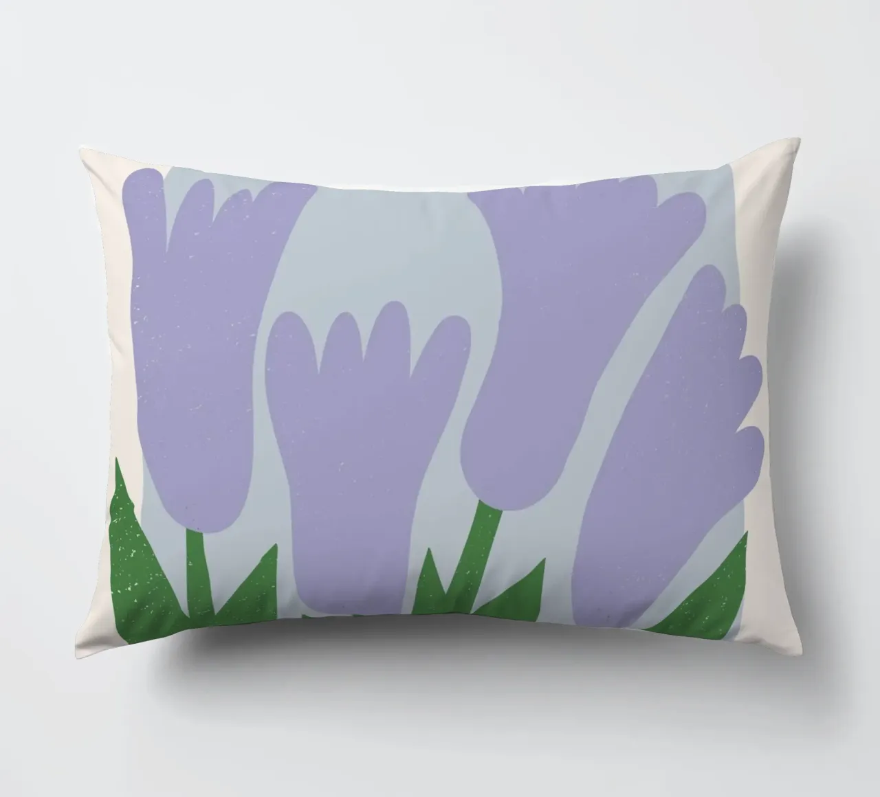 Bloemenmarkt Parijs - Lila Tulp Abstract Print kussen van homdeco