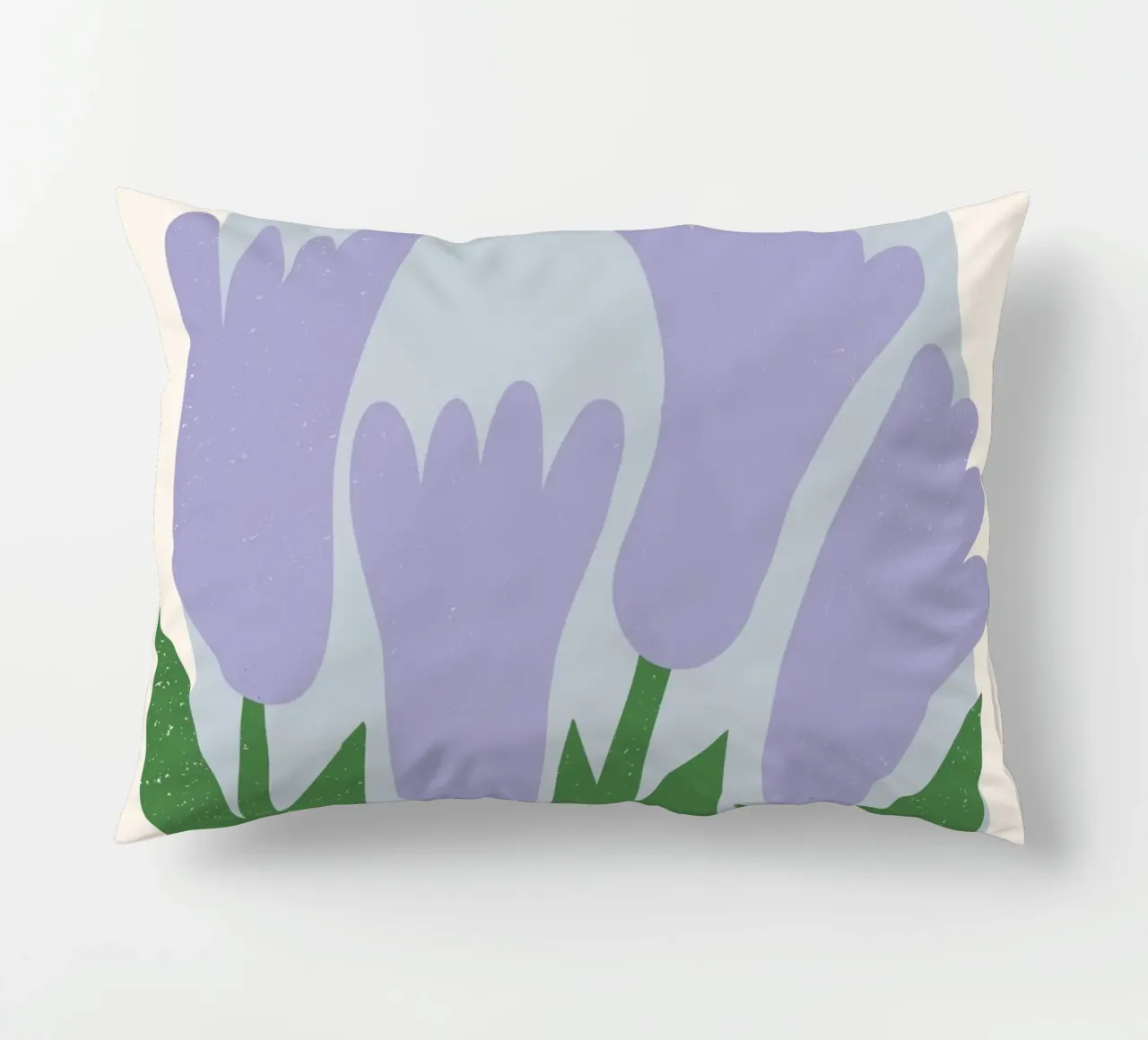 Bloemenmarkt Parijs - Lila Tulp Abstract Print kussen van homdeco