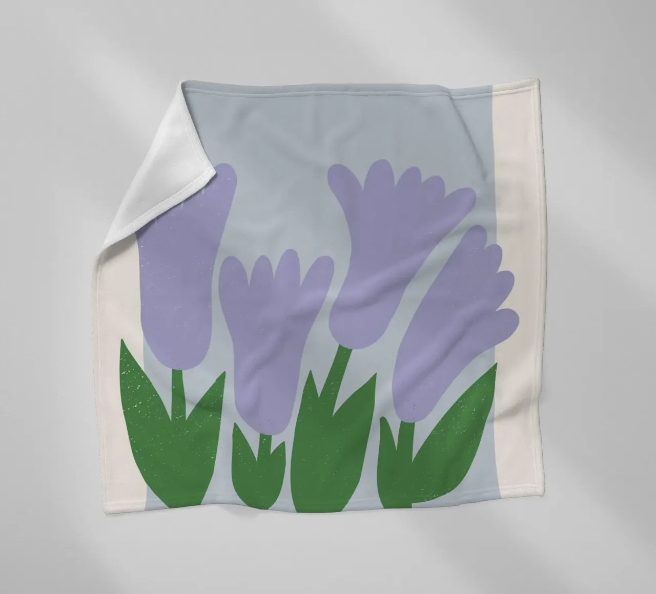 Bloemenmarkt Parijs - Lila Tulp Abstract Print fleecedeken van homdeco