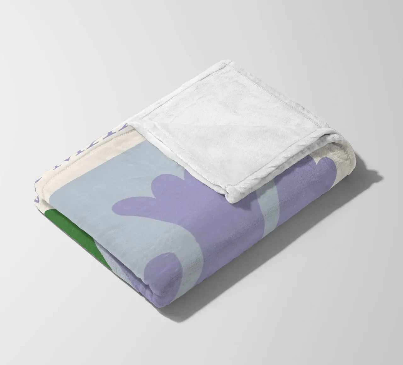 Marché aux fleurs de Paris - Lilac Tulip Abstract Print plaid polaire de homdeco