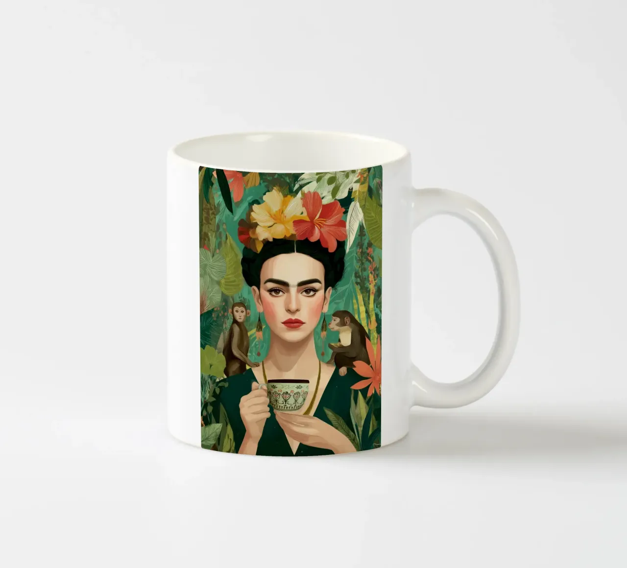 Frida – La Maestra del Bosque ceramic mug by Clara August