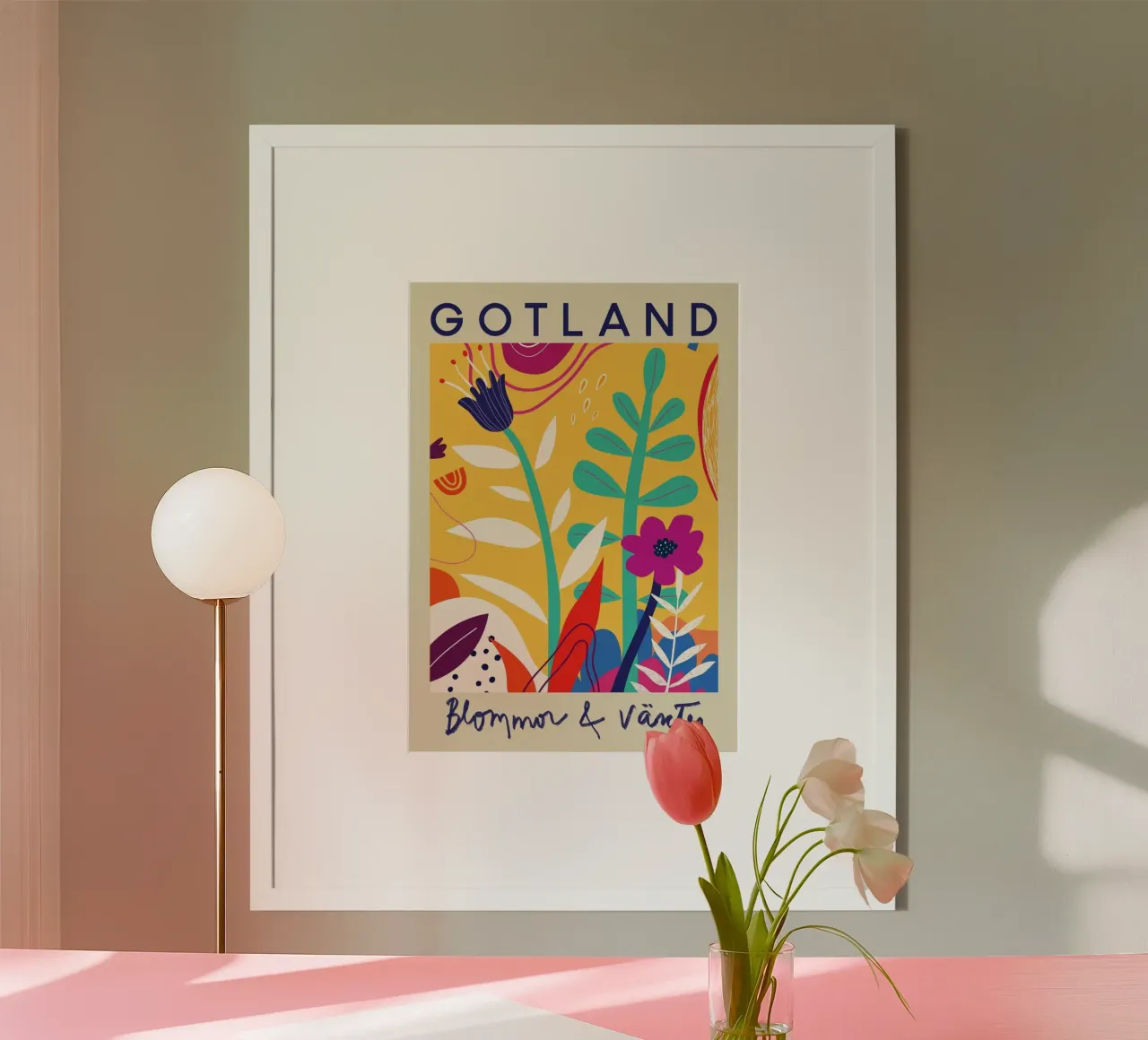 Gotland Botanical Abstract - Stampa d'arte della vivace flora svedese carta hahnemühle da homdeco