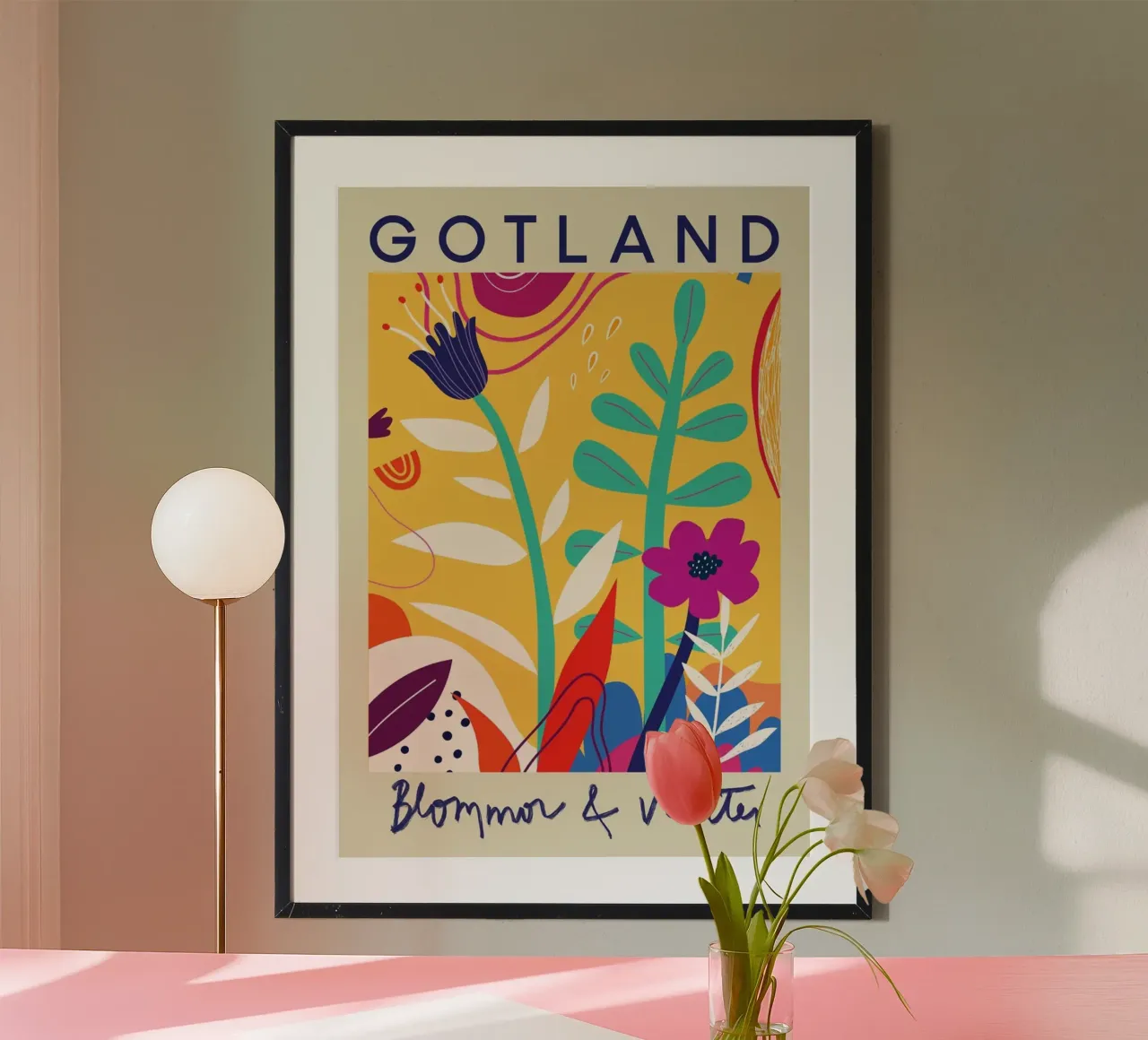 Gotland Botanical Abstract - Stampa d'arte della vivace flora svedese carta hahnemühle da homdeco