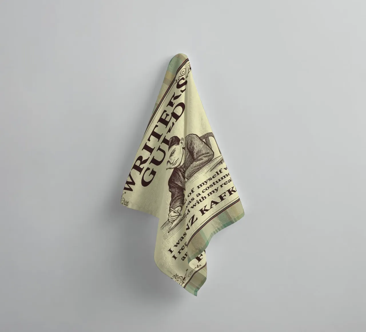 Gilda degli scrittori - Franz Kafka asciugamano da bagno da Taika Tori Art