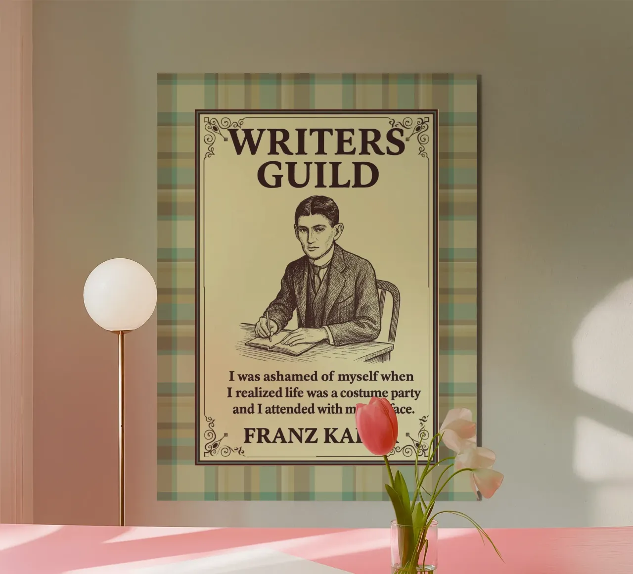 Gilda degli scrittori - Franz Kafka alluminio dibond da Taika Tori Art