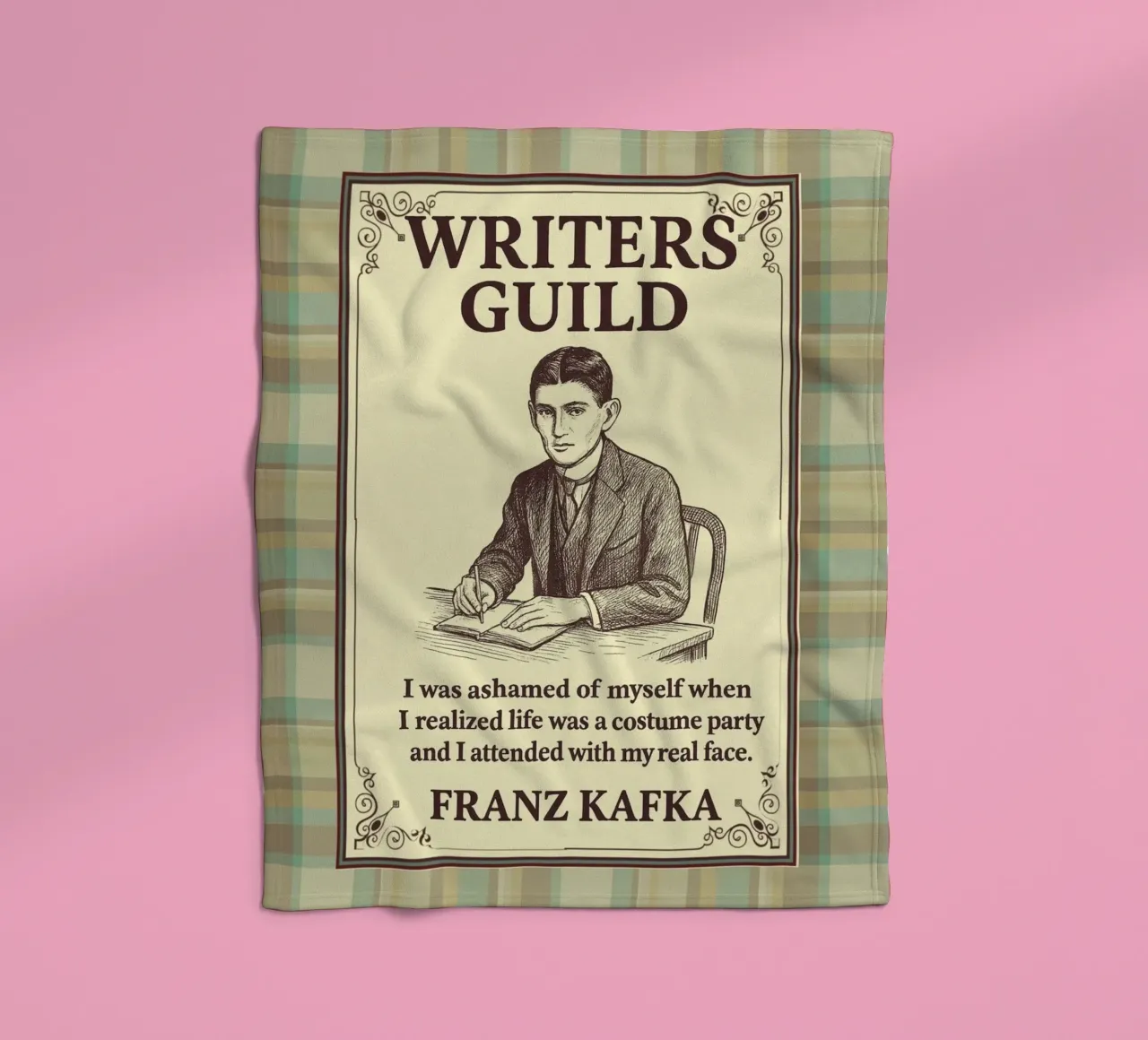 Gilda degli scrittori - Franz Kafka coperta in pile da Taika Tori Art
