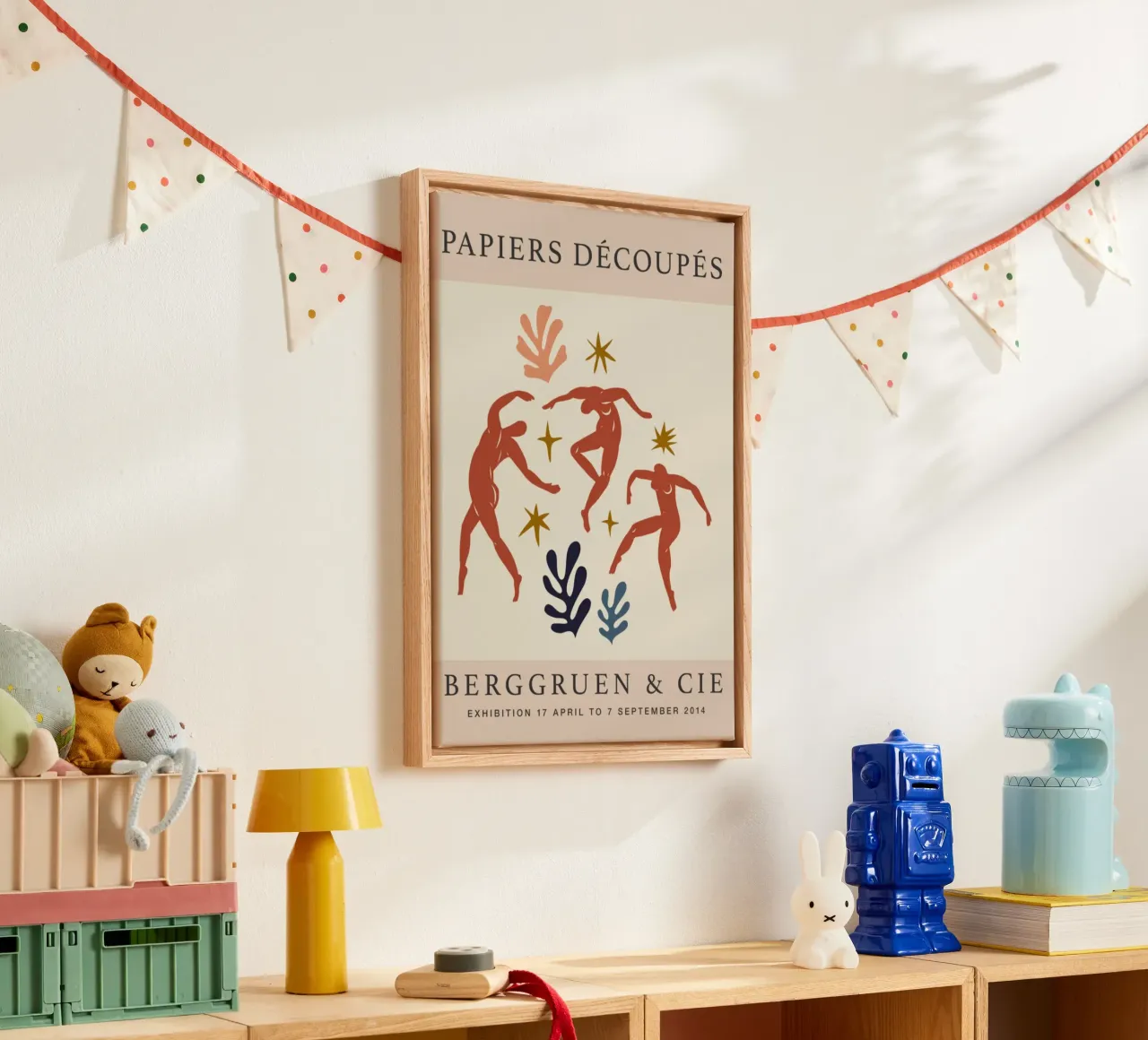 Matisse "Papiers Découpés" Dancing Figures Art Print canvas with Floater frame by homdeco