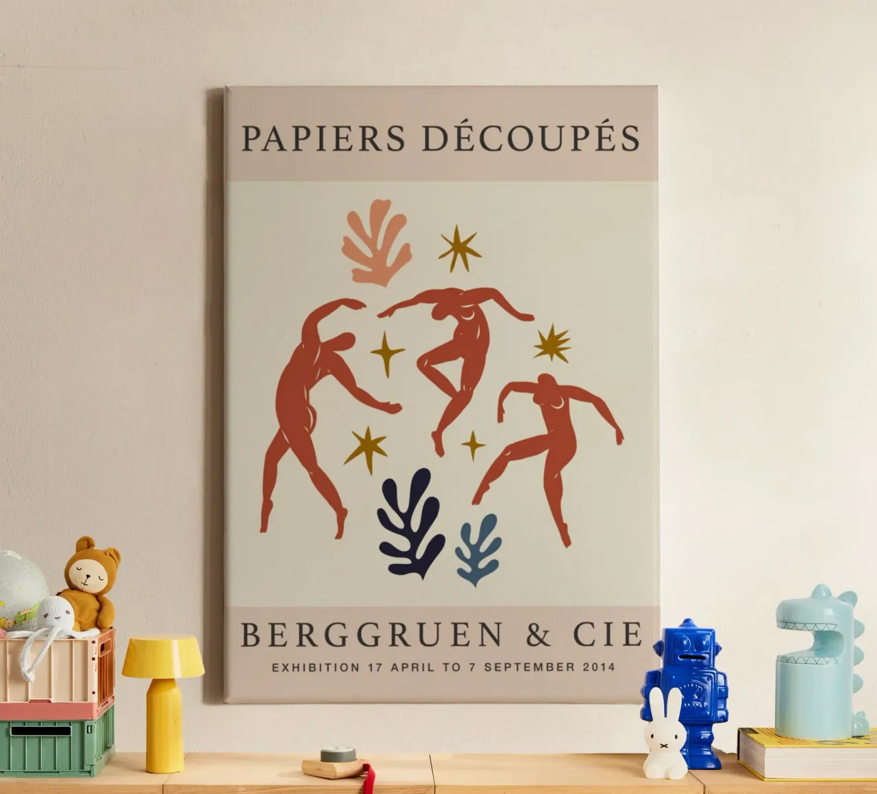 Matisse "Papiers Découpés" Dancing Figures Art Print canvas with Floater frame by homdeco