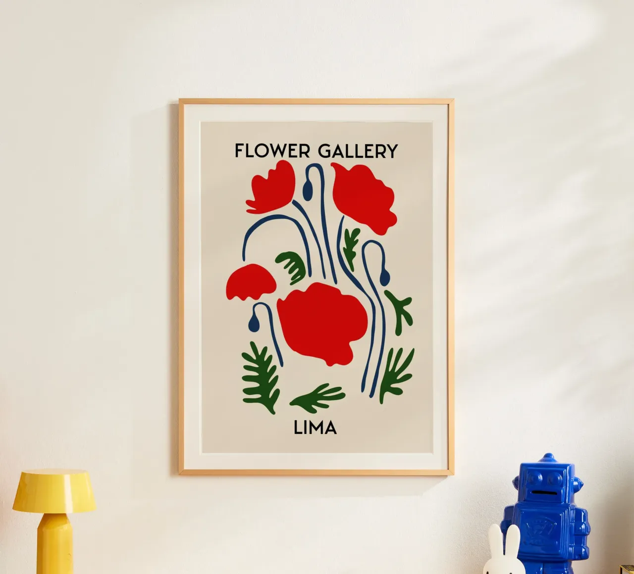 Lima Flower Gallery - Red Poppy Abstract Art Print hahnemühle by homdeco