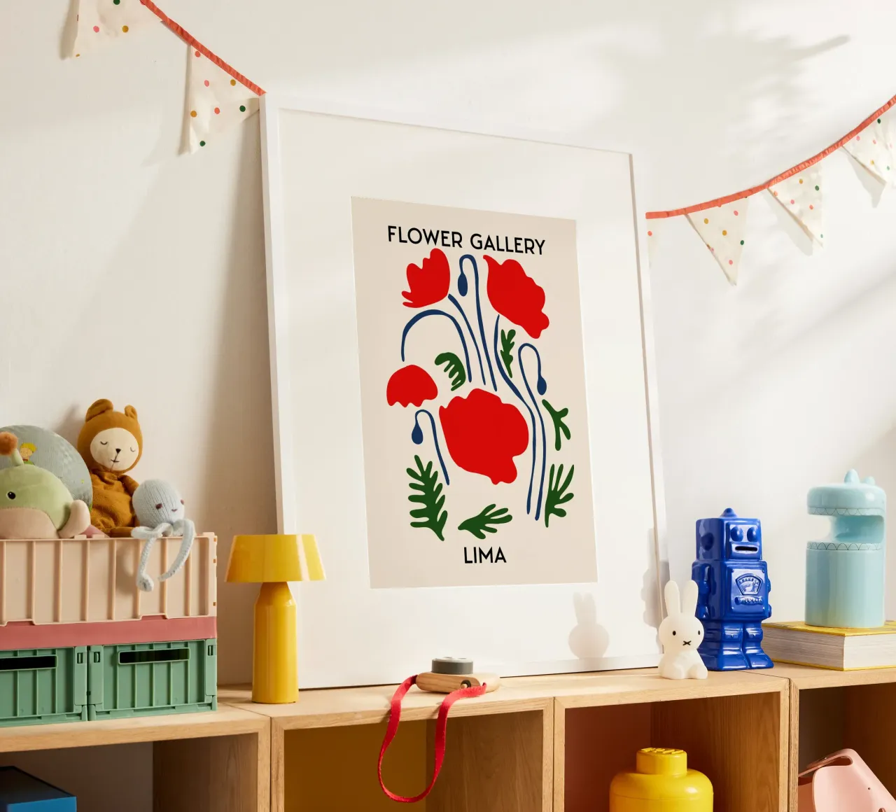 Lima Flower Gallery - Red Poppy Abstract Art Print hahnemühle by homdeco