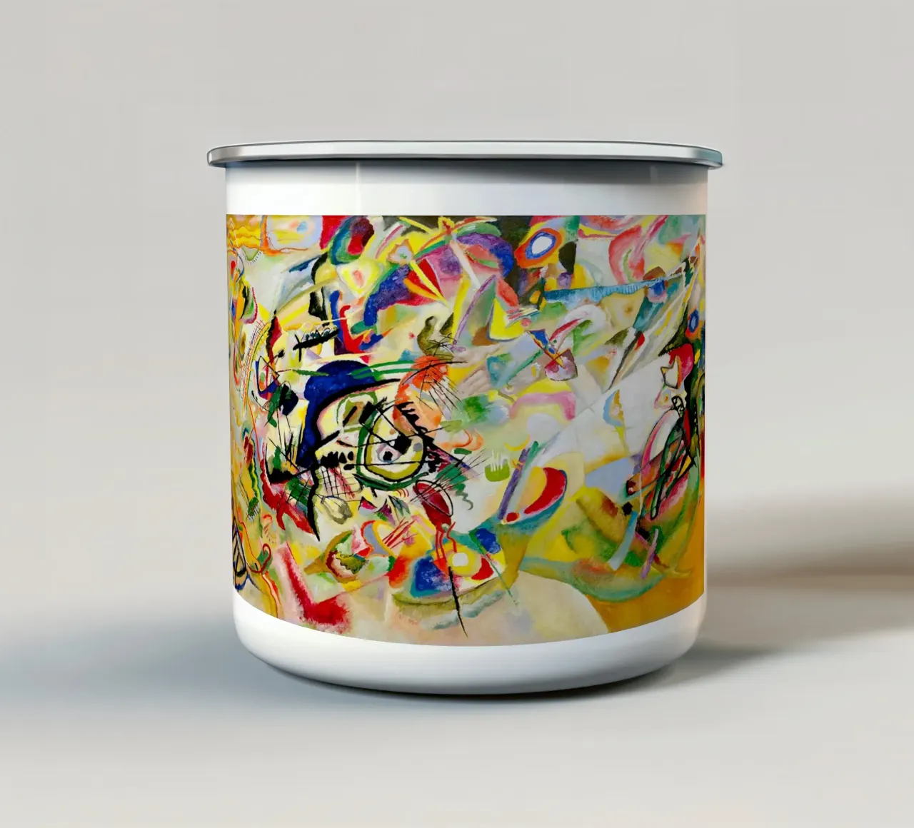 Composition VII tazza in smalto da michelle seitz