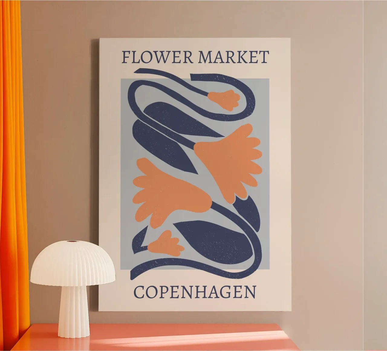 Aarhus Blomster og Planter - Levendige Deense bloemenprint canvas met Baklijst van homdeco