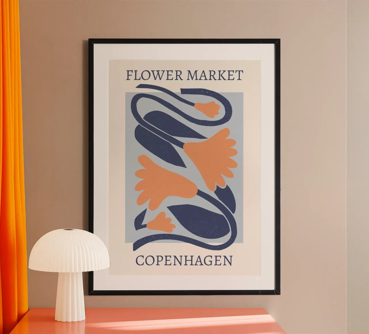 Aarhus Blomster og Planter - Lebendiger dänischer Blumendruck Poster von homdeco