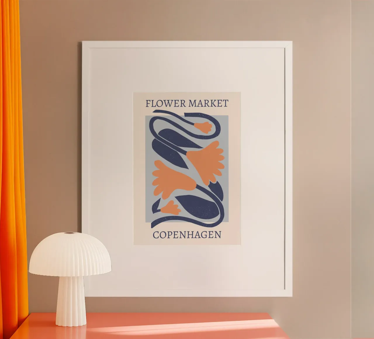 Aarhus Blomster og Planter - Lebendiger dänischer Blumendruck Poster von homdeco