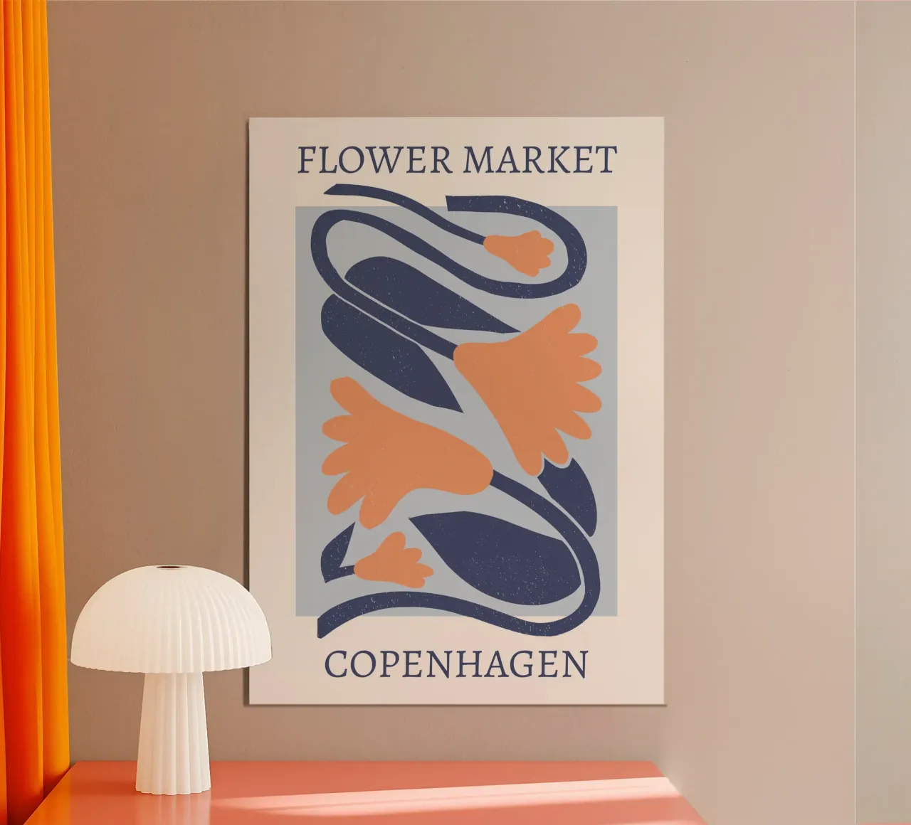 Aarhus Blomster og Planter - Lebendiger dänischer Blumendruck Poster von homdeco