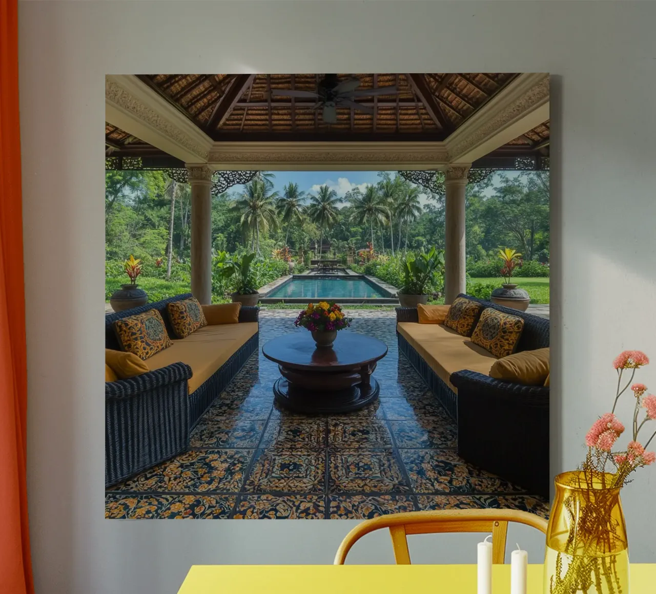 Bali Serenity Rituals tela con Cornice a cassetta da Wanderlust Vibes