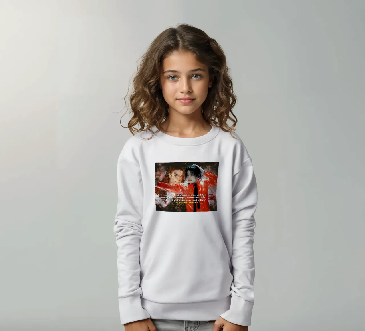 Michael Jackson In un mondo felpa bambino da Abasa Inaraya