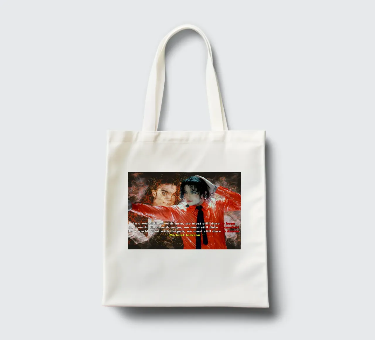 Michael Jackson In un mondo borsa in juta da Abasa Inaraya
