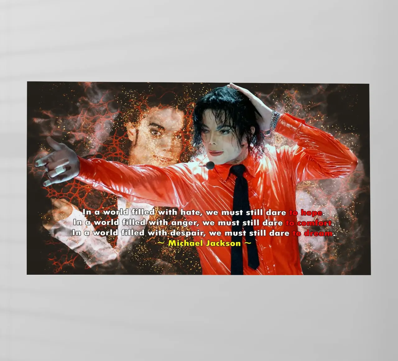 Michael Jackson In un mondo pellicola backlit da Abasa Inaraya