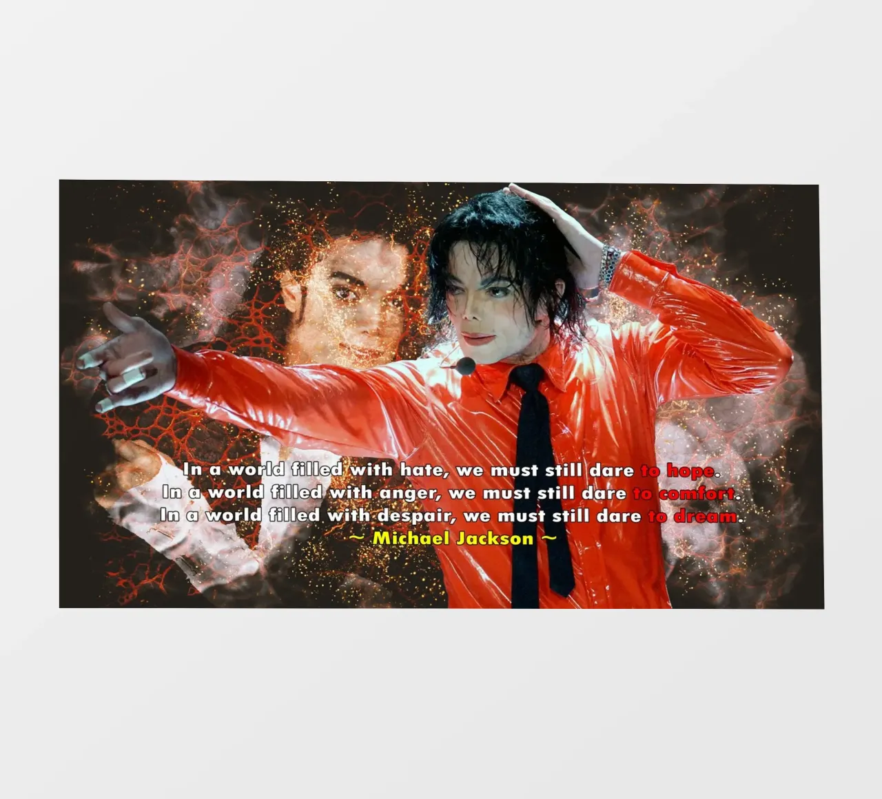 Michael Jackson In un mondo pellicola backlit da Abasa Inaraya
