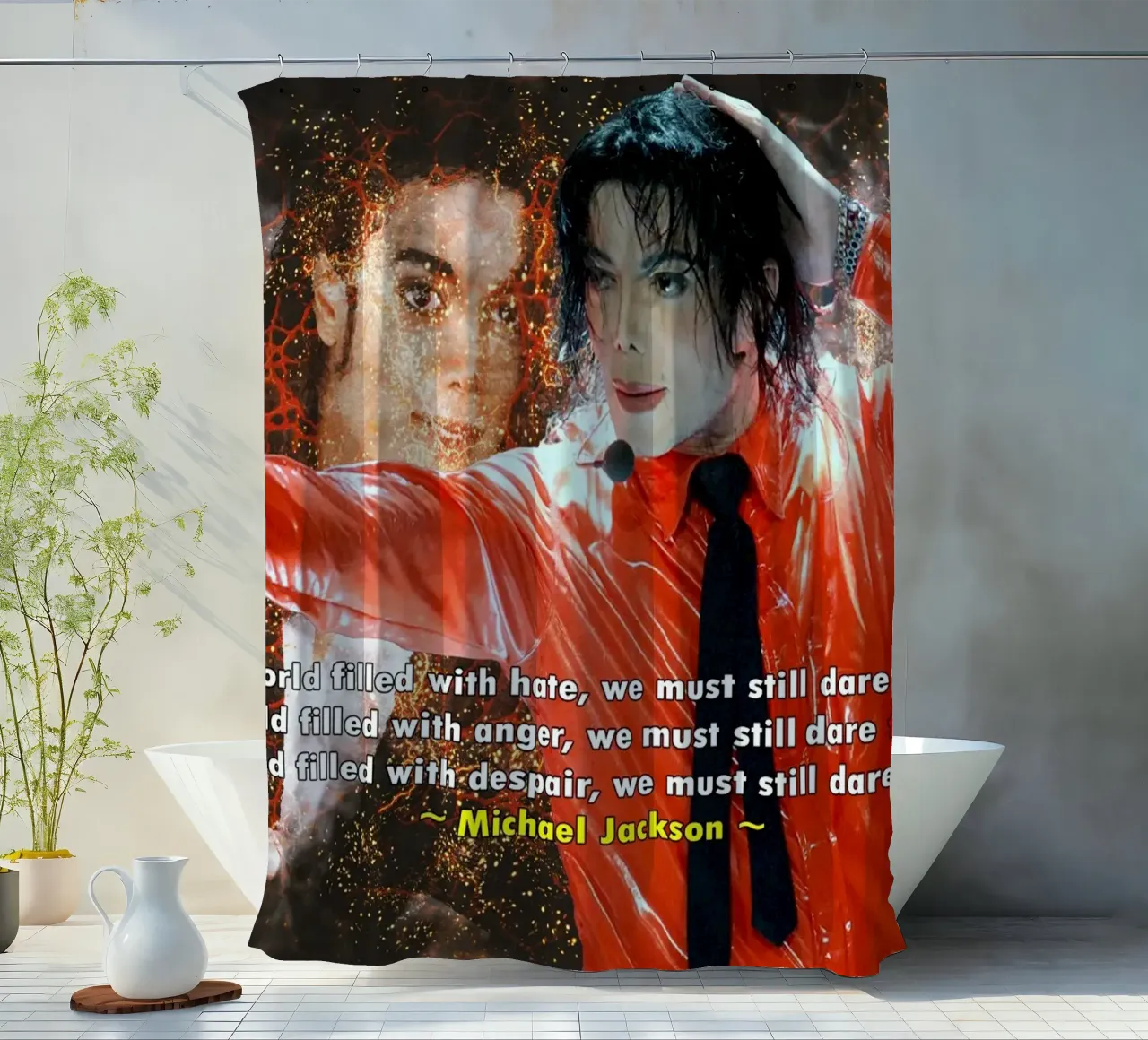 Michael Jackson In un mondo tenda da doccia da Abasa Inaraya