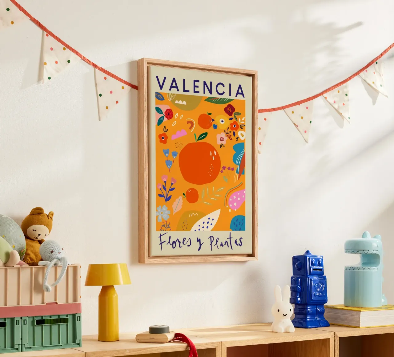 Fiori e piante di Valencia - Agrumi e fiori vivaci in Spagna tela con Cornice a cassetta da homdeco