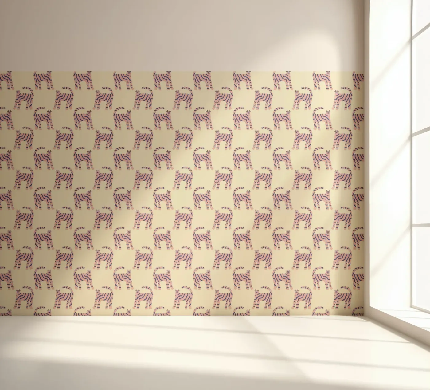 Pink Tiger Pattern Fototapete von treechild