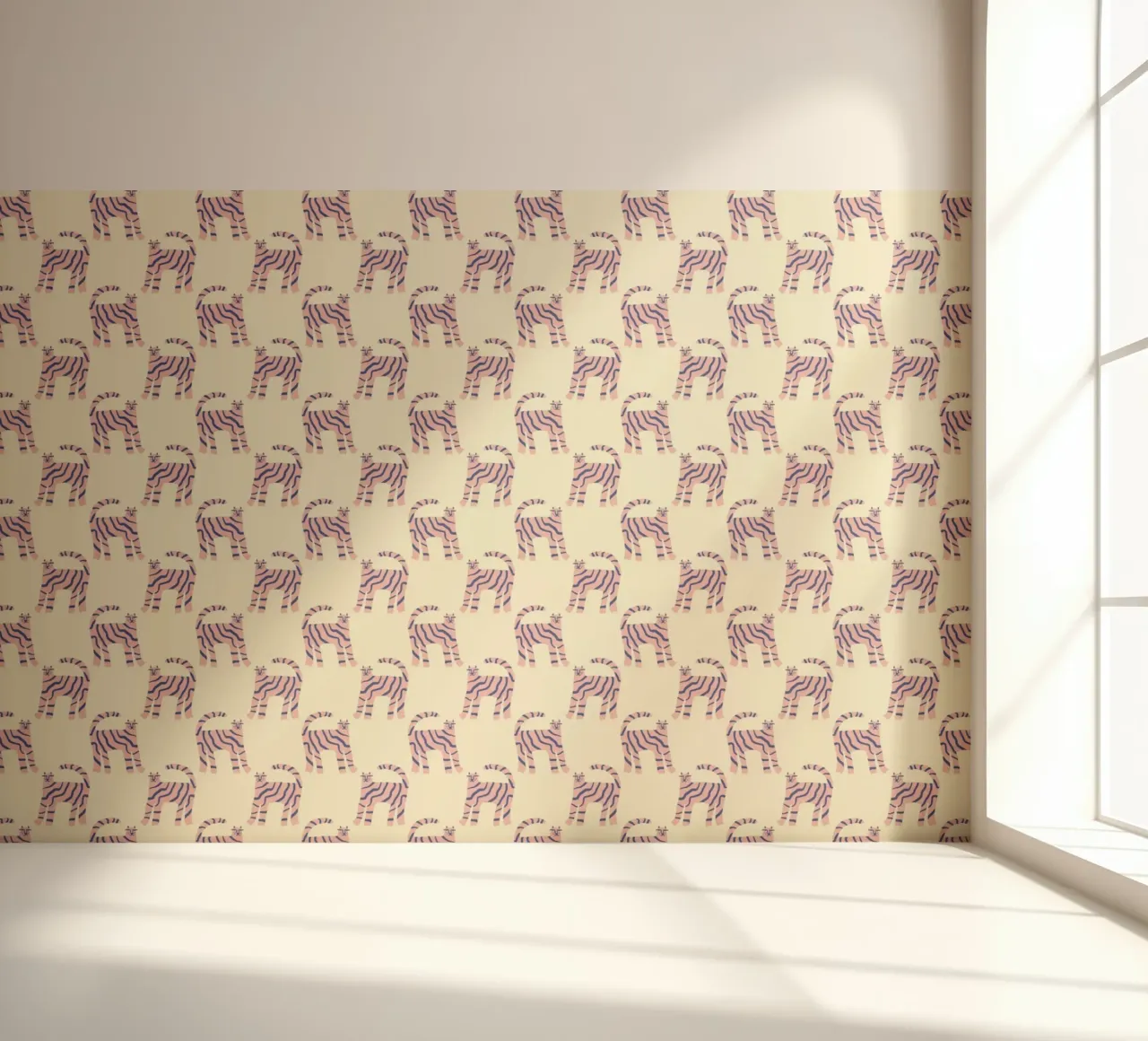 Pink Tiger Pattern fotobehang van treechild