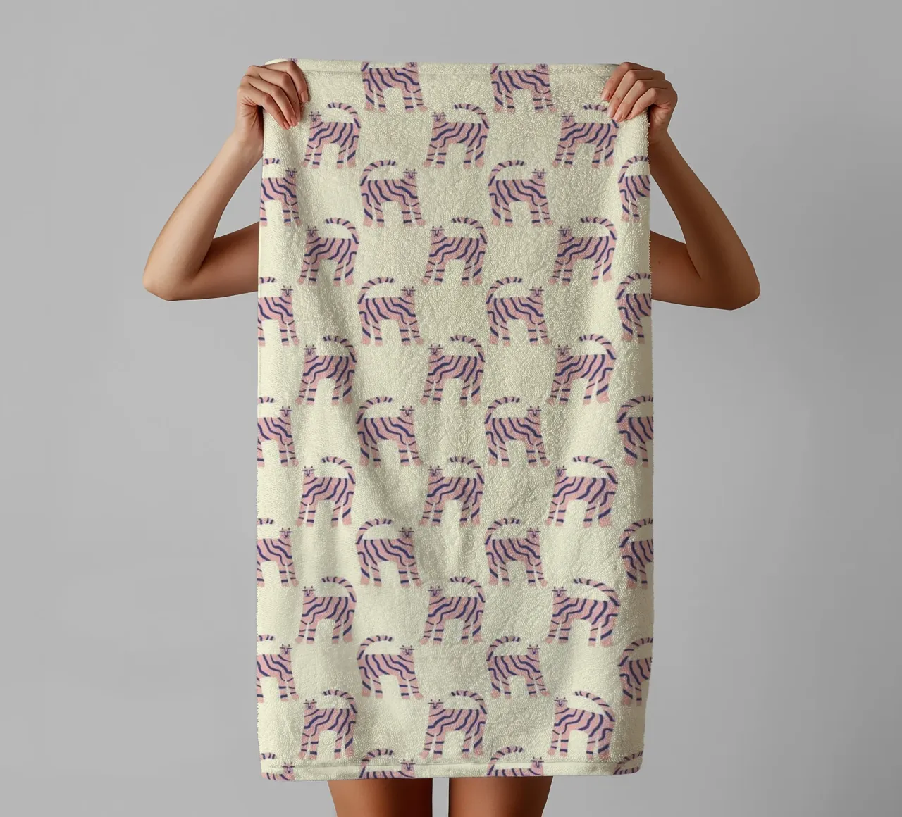 Pink Tiger Pattern asciugamano da bagno da treechild