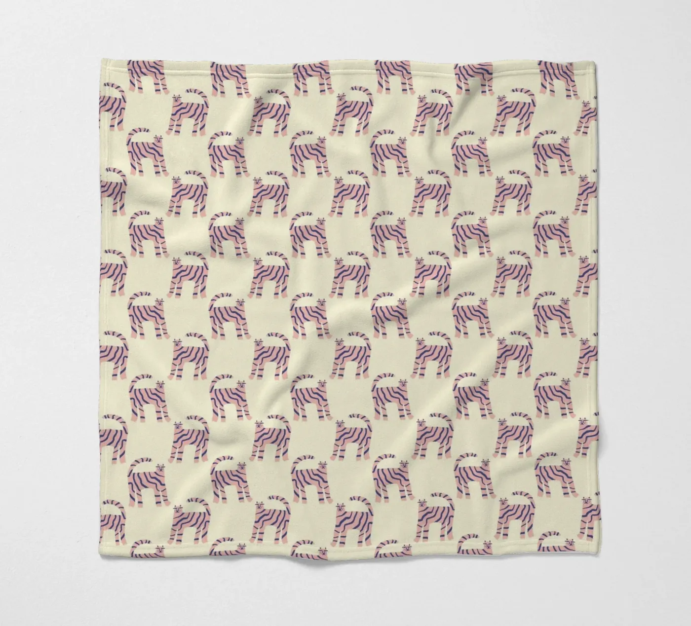Pink Tiger Pattern fleece blanket by treechild