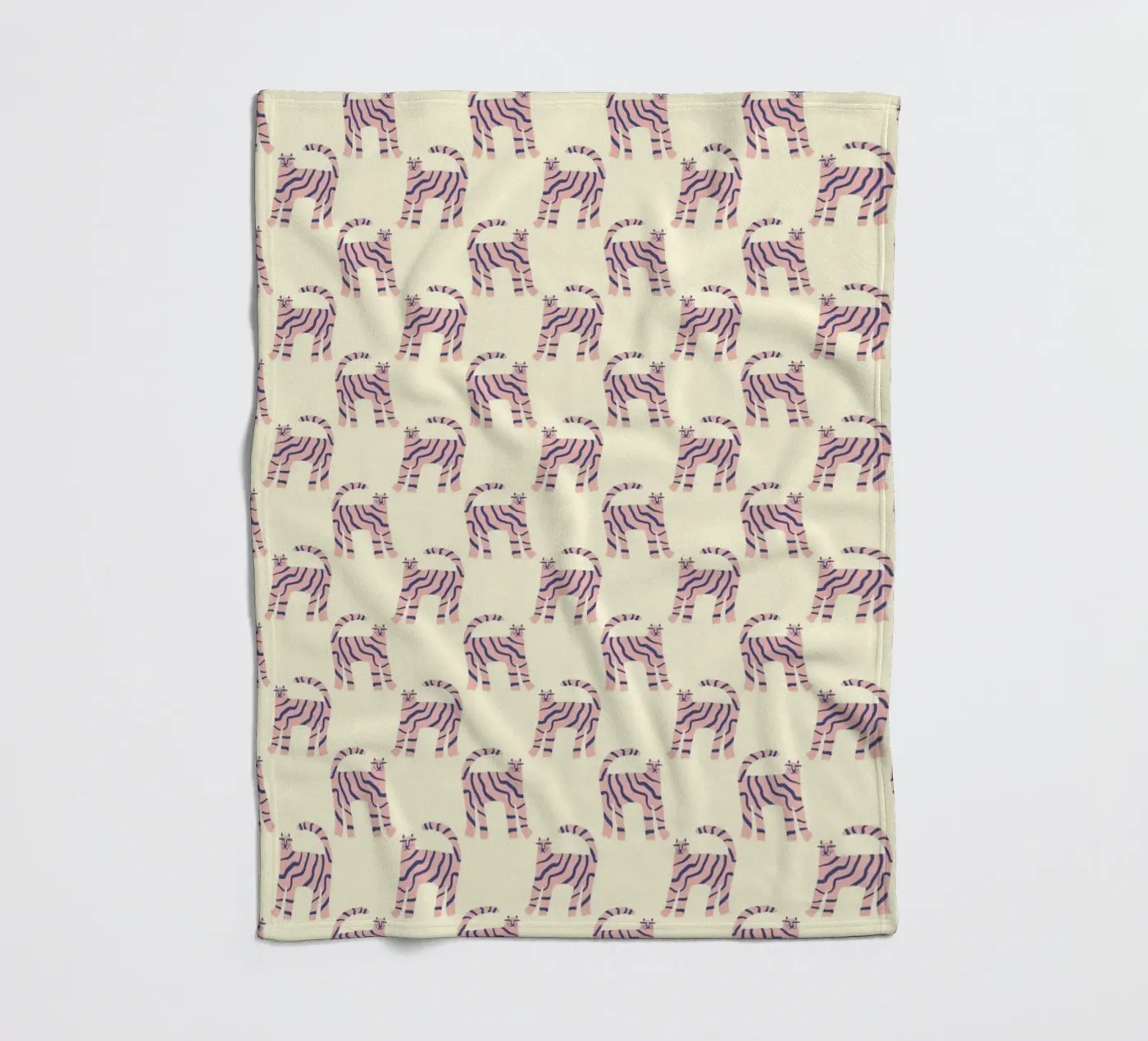 Pink Tiger Pattern fleece blanket by treechild