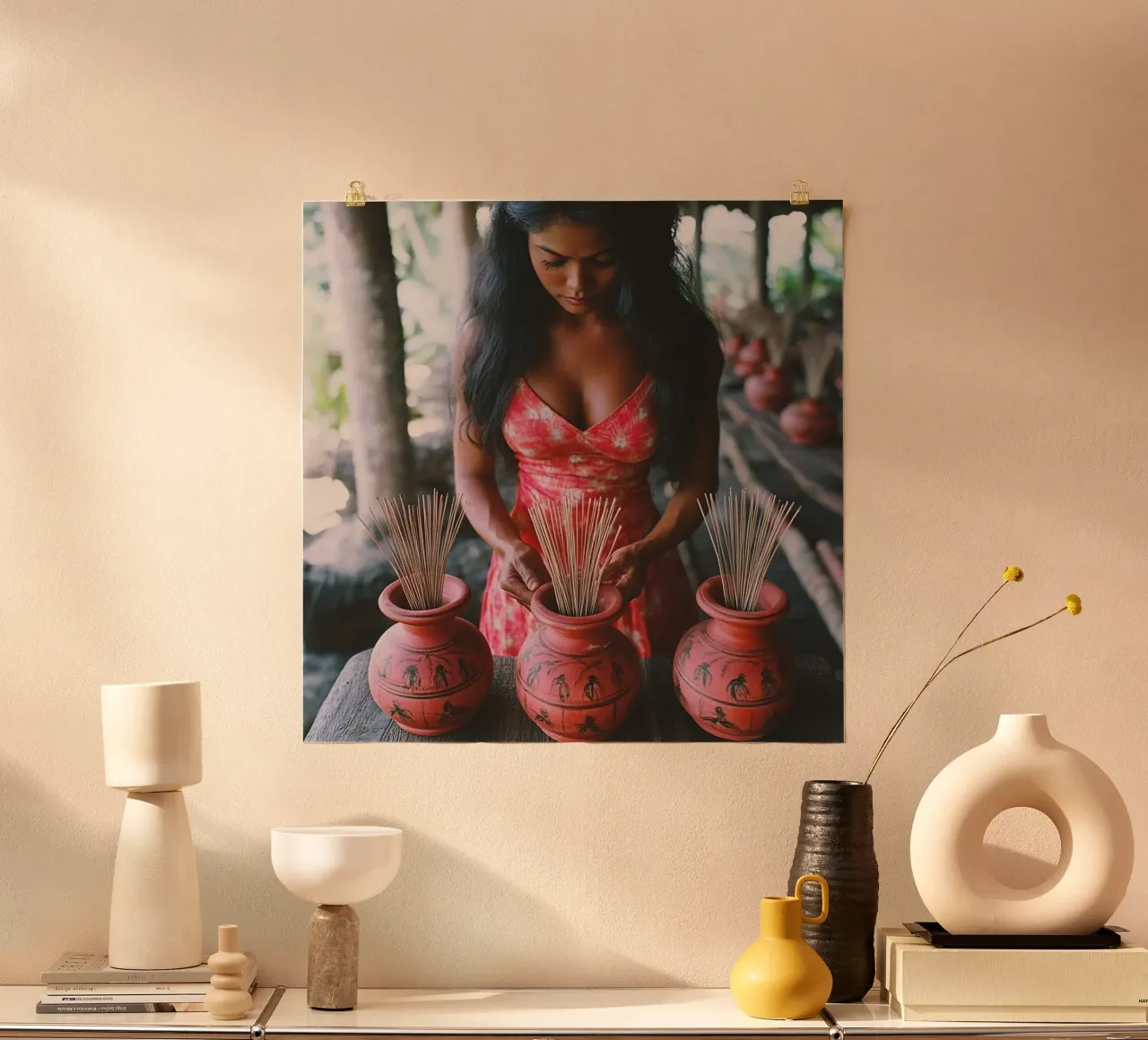 Bali Serenity Rituals poster con telaio in plastica da Wanderlust Vibes