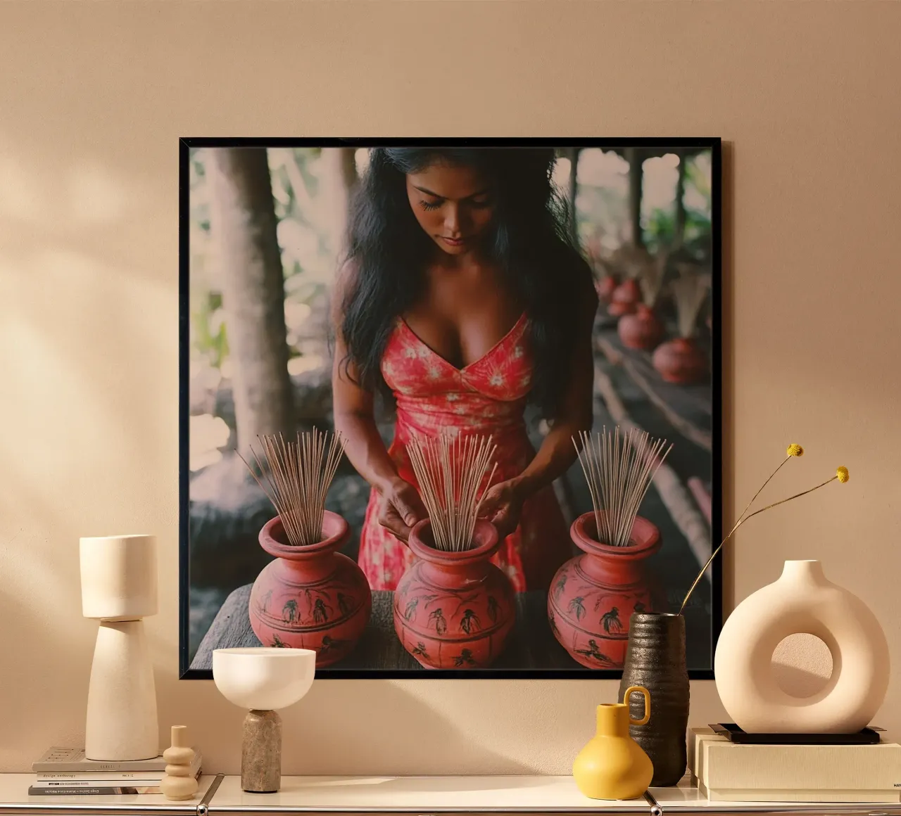 Bali Serenity Rituals poster con telaio in plastica da Wanderlust Vibes