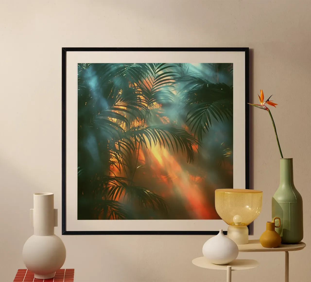 Bali Serenity Rituals poster con telaio in legno da Wanderlust Vibes