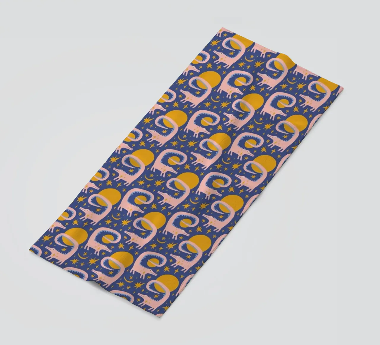 Pink Crocodile Pattern telo mare da treechild