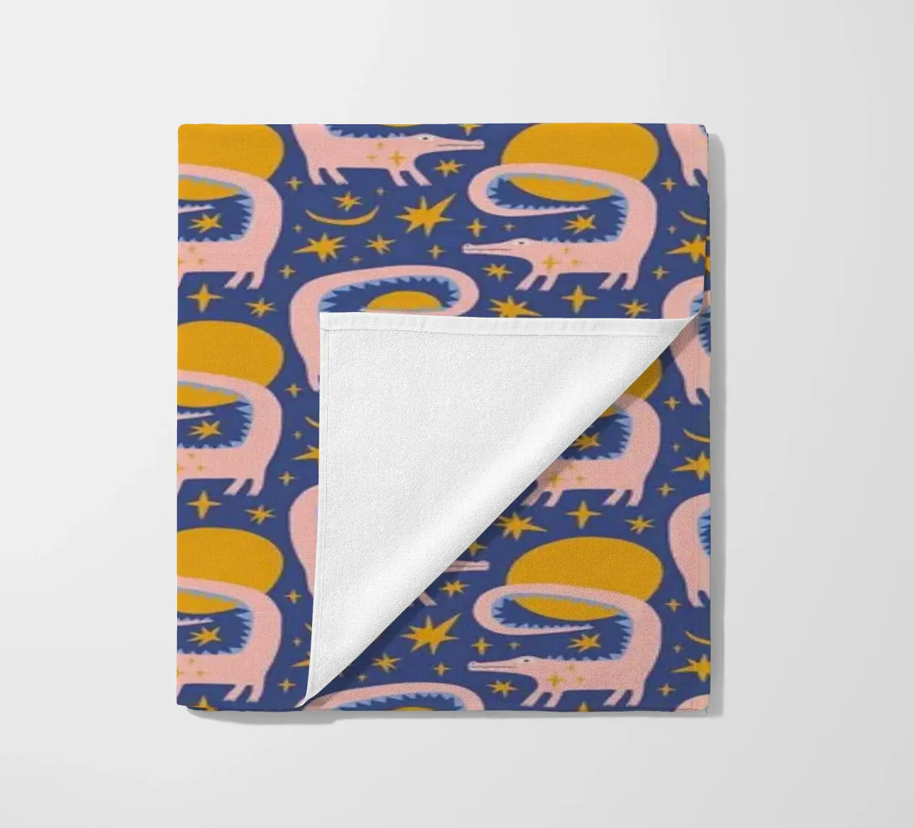 Pink Crocodile Pattern telo mare da treechild