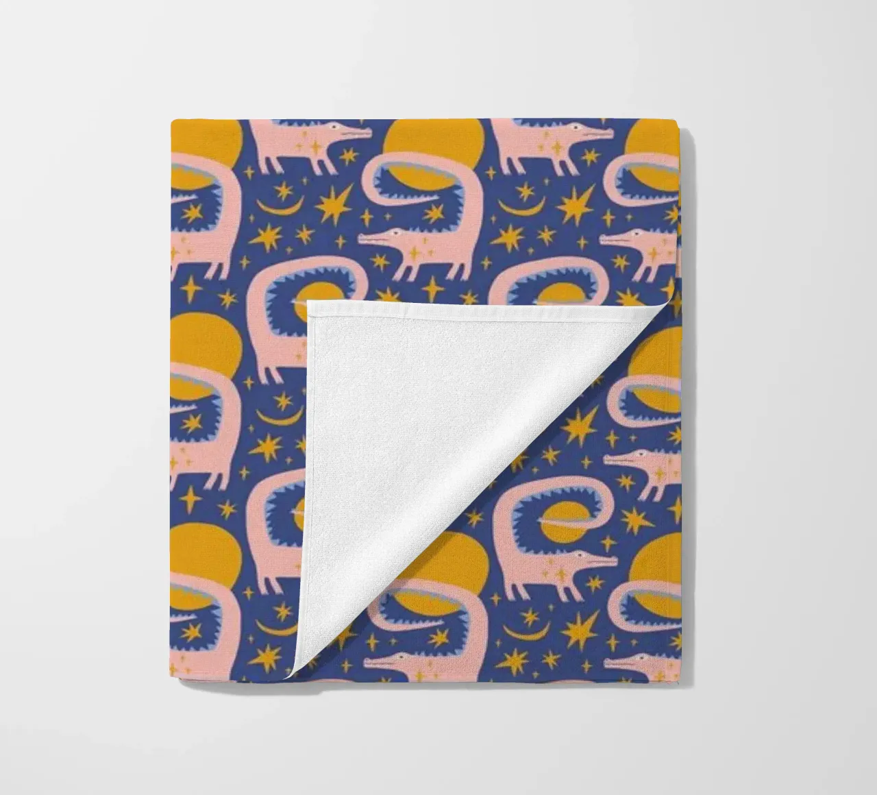 Pink Crocodile Pattern telo mare da treechild