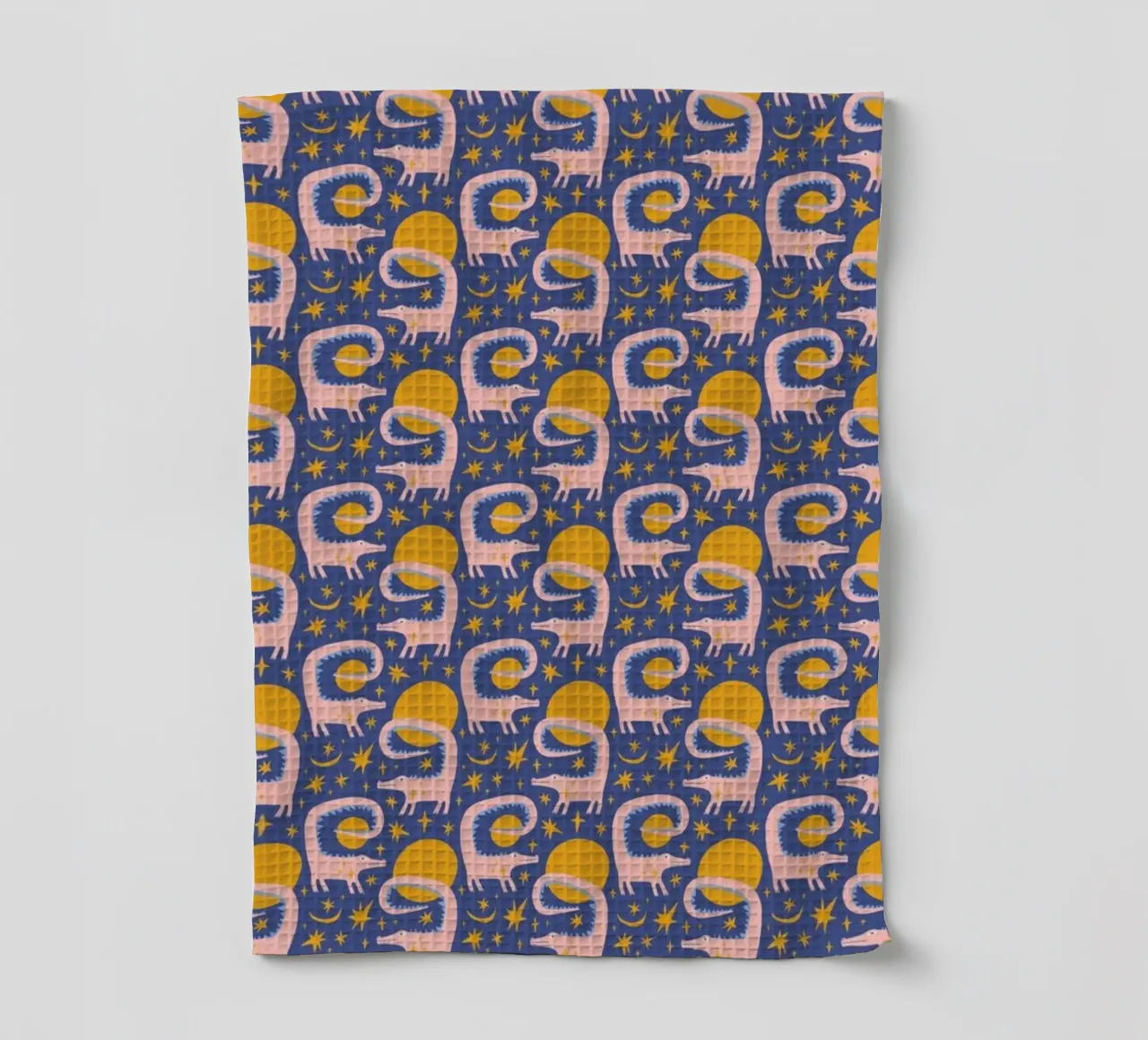 Pink Crocodile Pattern canovaccio da cucina da treechild