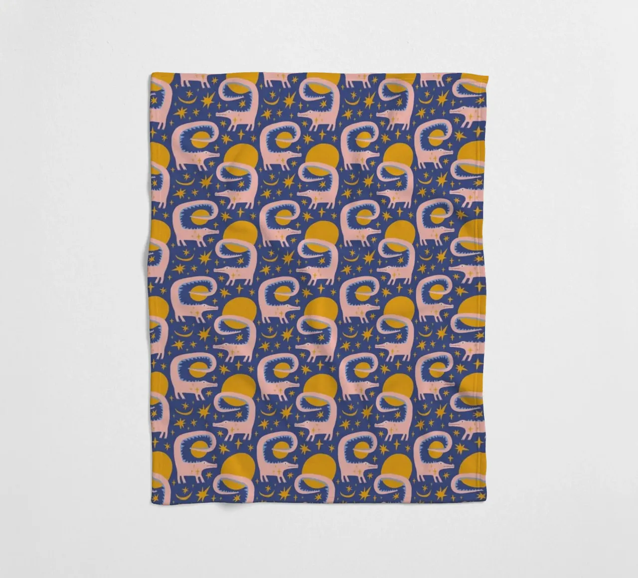 Pink Crocodile Pattern coperta in pile da treechild