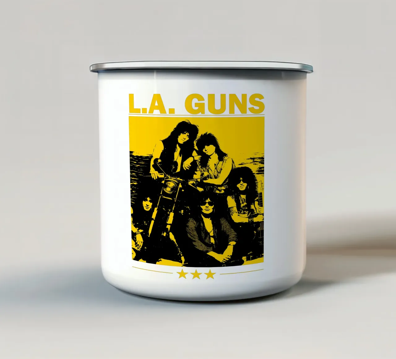 Maglietta classica LA Guns tazza in smalto da piepaiii
