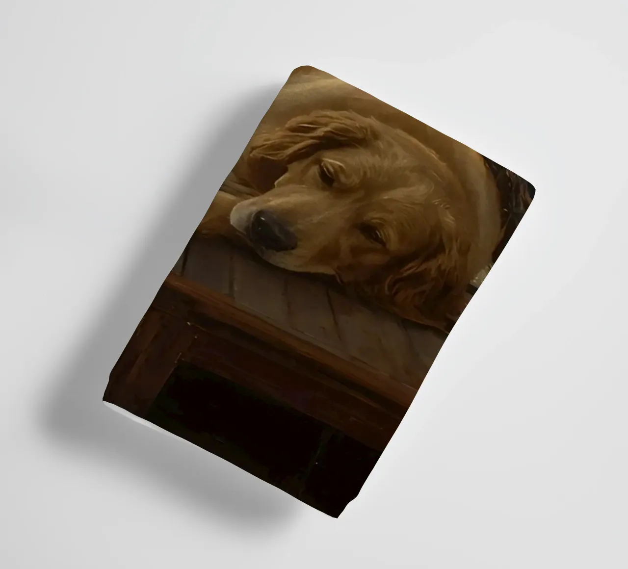 Golden Retriever ruht sich auf einem Segelboot aus, während ein Delphin springt Handtuch von DesignDoodle