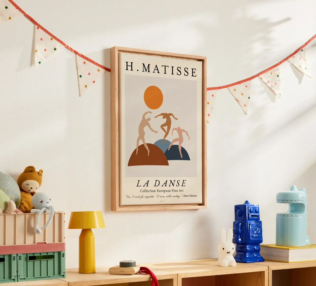 H. Matisse "La Danse" Moderne Abstracte Figuren Print canvas met Baklijst van homdeco