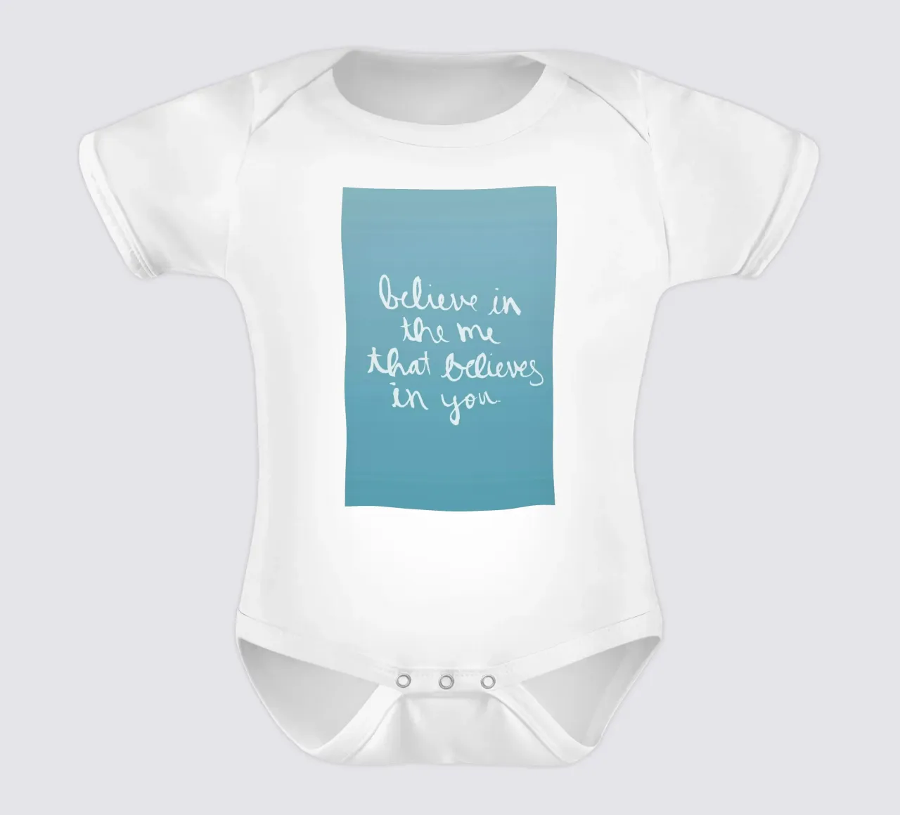 Believe short-sleeve baby romper by Dead Language