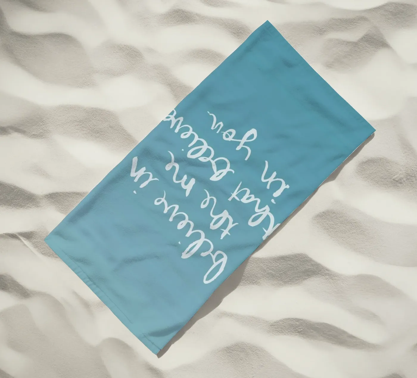 Believe beach towel by Dead Language